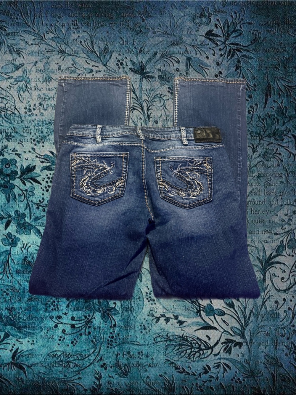 Silver Jeans Dark Blue Bootcut with Embroidered Back Pockets
